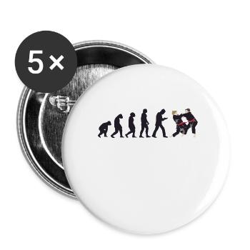 Judoka Taekwondo Karate Aikido Ju-Jutsu Evolution - Buttons small 1''/25 mm (5-pack) - white - Front