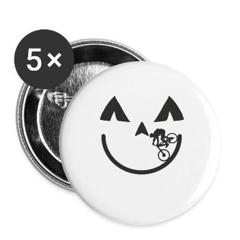 MTB Mountainbike Fahrrad BMX Mountainbike - Buttons klein 25 mm (5er Pack) - Weiß - Vorne