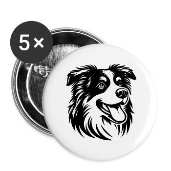 Aussie ❤ - Buttons small 1''/25 mm (5-pack) - white - Front