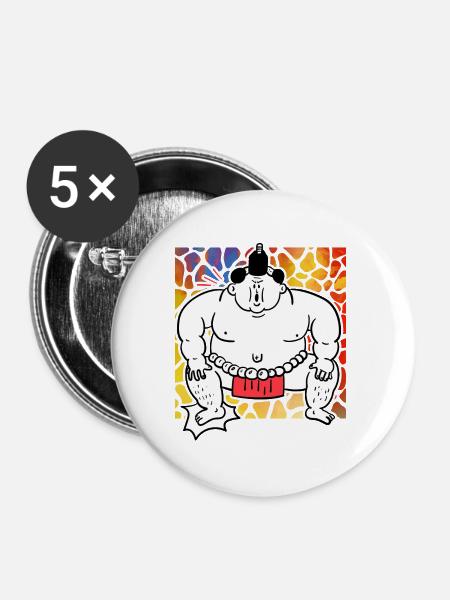 Sumo - Buttons klein 25 mm (5er Pack) - Weiß
