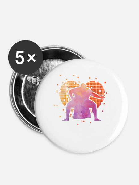 Sumo - Buttons klein 25 mm (5er Pack) - Weiß