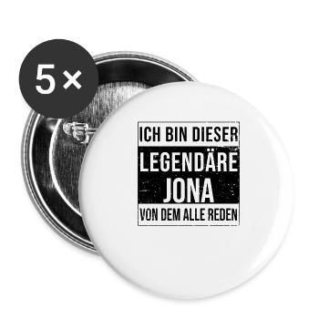 Ich bin dieser legendäre für Jona - Buttons klein 25 mm (5er Pack) - Weiß - Vorne
