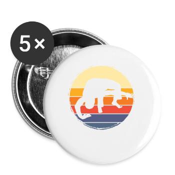 Capoeira - Buttons klein 25 mm (5er Pack) - Weiß - Vorne