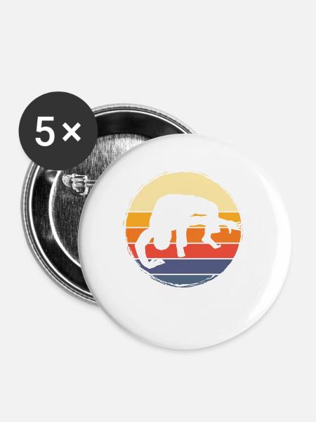 Capoeira - Buttons klein 25 mm (5er Pack) - Weiß