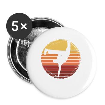 Capoeira - Buttons klein 25 mm (5er Pack) - Weiß - Vorne