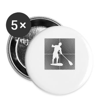 SUP paddleboarding Stand Up Paddle paddling - Buttons klein 25 mm (5er Pack) - Weiß - Vorne