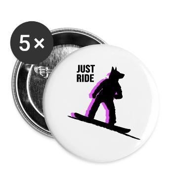 snowboard freestyle - Buttons klein 25 mm (5er Pack) - Weiß - Vorne