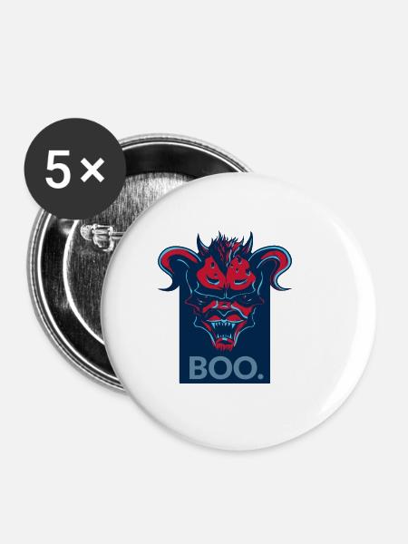 boo. - Buttons klein 25 mm (5er Pack) - Weiß