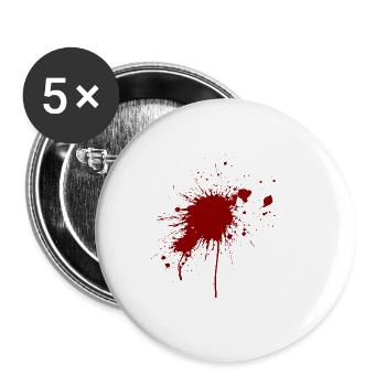 Blood Spatter From A Bullet Wound - Buttons small 1''/25 mm (5-pack) - white - Front