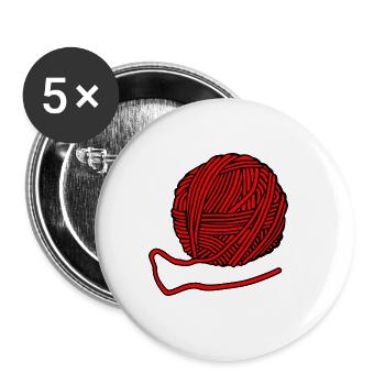 laine - Lot de 5 petits badges (25 mm) - blanc - Devant