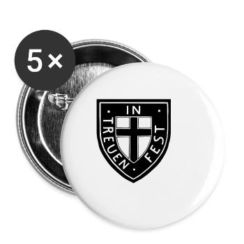 IN TREUEN FEST 1 - Buttons klein 25 mm (5er Pack) - Weiß - Vorne