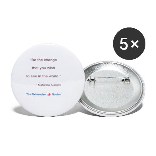 Gandhi Be the change b - Buttons klein 25 mm (5-pack)