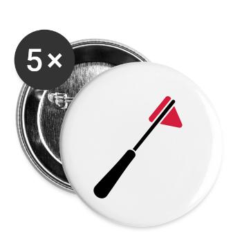 Reflex hammer knee hammer medicine gift - Buttons small 1''/25 mm (5-pack) - white - Front