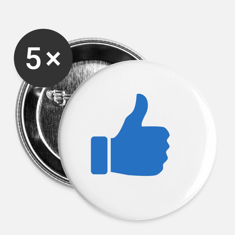 thumbs up - Buttons small 1''/25 mm (5-pack) - white