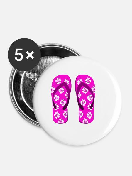 flip flops - Buttons klein 25 mm (5er Pack) - Weiß