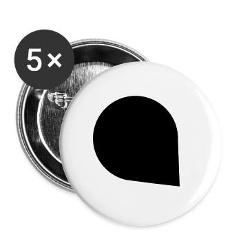 Bubble Speech Bubble Talking message - Buttons small 1''/25 mm (5-pack) - white - Front