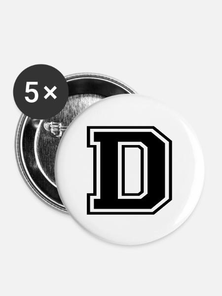 D - Buttons klein 25 mm (5er Pack) - Weiß