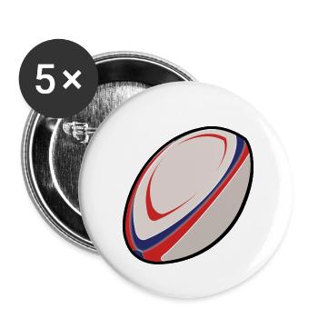 Idée cadeau rugby wm ball player jersey shirt - Lot de 5 petits badges (25 mm) - blanc - Devant
