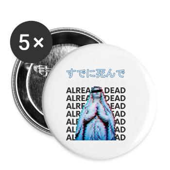 Bereits tot Vaporwave Meme Ästhetische Panne - Buttons klein 25 mm (5er Pack) - Weiß - Vorne