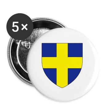 Blason villeToulon Var - Lot de 5 petits badges (25 mm) - blanc - Devant