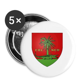 en Nimes Gard - Buttons klein 25 mm (5er Pack) - Weiß - Vorne
