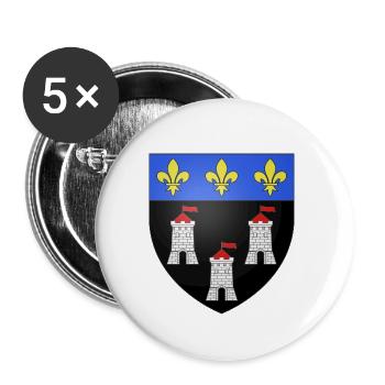 Wappen Touren - Buttons klein 25 mm (5er Pack) - Weiß - Vorne