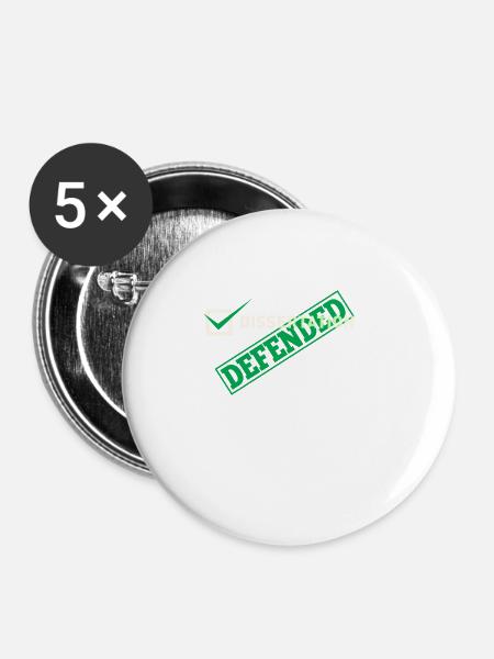 Dissertation Defended For PHD - Buttons klein 25 mm (5er Pack) - Weiß