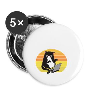 I are Programmer I Make Computer - Buttons klein 25 mm (5er Pack) - Weiß - Vorne