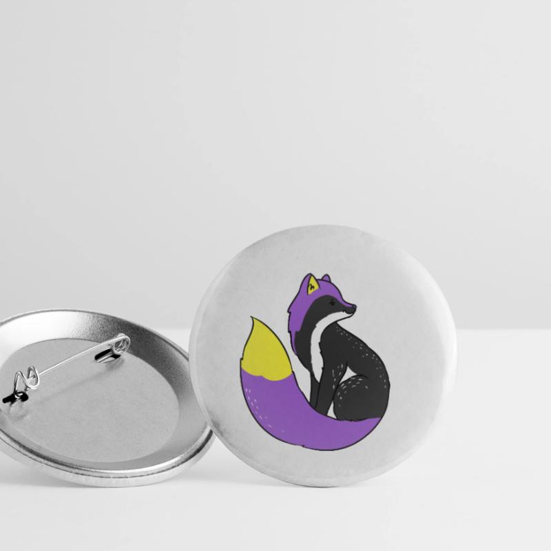Nonbinary Fox Nonbinary Pride Buttons small 1''/25 mm (5-pack)