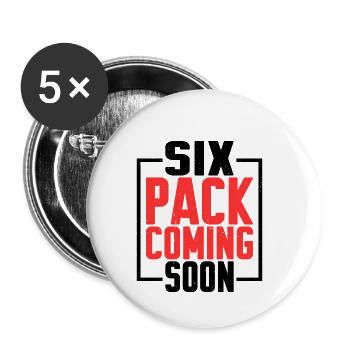 Six Pack à venir 27 - Lot de 5 petits badges (25 mm) - blanc - Devant