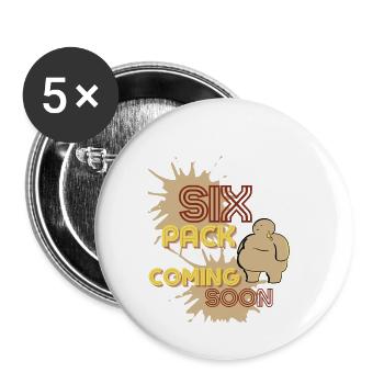 Six Pack à venir 37 - Lot de 5 petits badges (25 mm) - blanc - Devant
