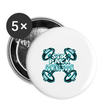 Six Pack à venir 22 - Lot de 5 petits badges (25 mm) - blanc - Devant