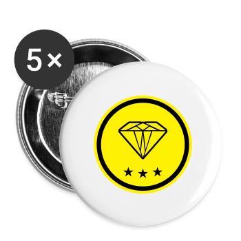 Diamond Symbol - Buttons small 1''/25 mm (5-pack) - white - Front