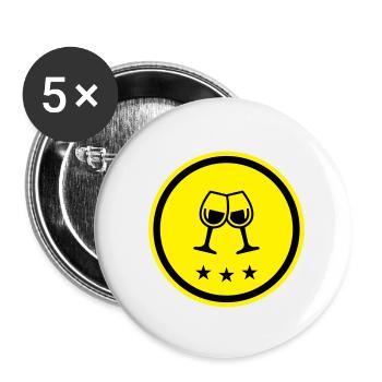 Wine glasses - Buttons small 1''/25 mm (5-pack) - white - Front