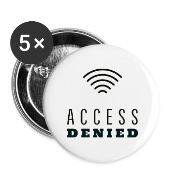 Exchange, Access, Internet, Online, PC, Data Theft - Buttons small 1''/25 mm (5-pack) - white - Front