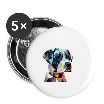 DOG - Buttons small 1''/25 mm (5-pack) - white - Front