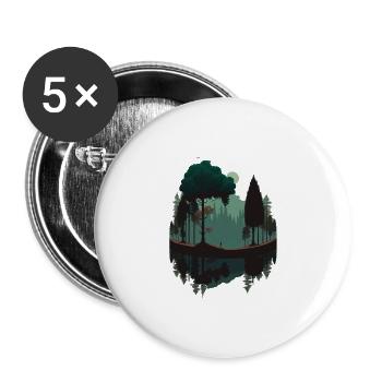 SURREAL - Buttons small 1''/25 mm (5-pack) - white - Front