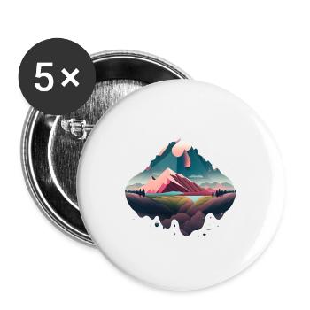 SURREAL - Buttons small 1''/25 mm (5-pack) - white - Front