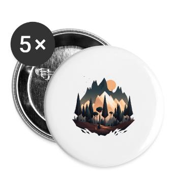 SURREAL - Buttons small 1''/25 mm (5-pack) - white - Front