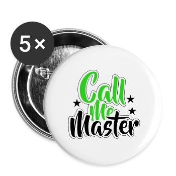 Master's Degree Graduation Graduation University - Buttons small 1''/25 mm (5-pack) - white - Front
