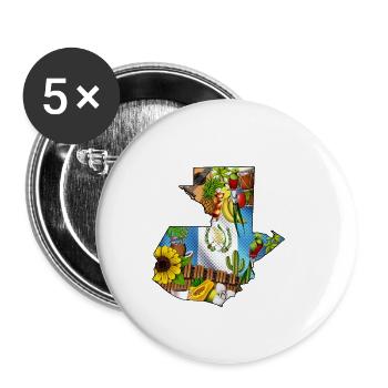 Karte von Guatemala - Buttons klein 25 mm (5er Pack) - Weiß - Vorne