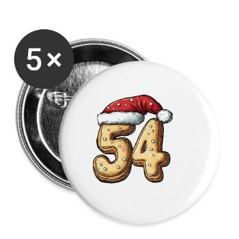 54 Number Christmas - Buttons small 1''/25 mm (5-pack) - white - Front