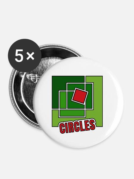 Grüne Abstraktion mit Drehung - Buttons klein 25 mm (5er Pack) - Weiß
