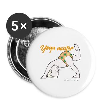 Yogameister - Baby blond - Buttons klein 25 mm (5er Pack) - Weiß - Vorne