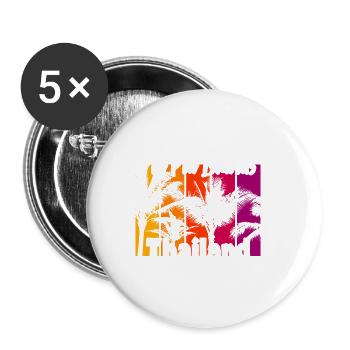 Îles Phi Phi Thaïlande - Lot de 5 petits badges (25 mm) - blanc - Devant