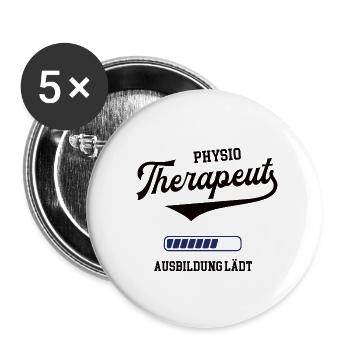 Physio Ausbildung Masseur Physiotherapeut Massage - Buttons klein 25 mm (5er Pack) - Weiß - Vorne