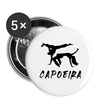 Capoeira - Buttons klein 25 mm (5er Pack) - Weiß - Vorne