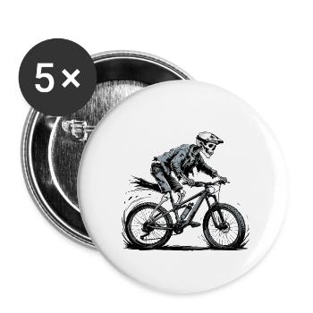 Mountain Bike Bicycle Biking Downhill Sport Downhill - Buttons small 1''/25 mm (5-pack) - white - Front