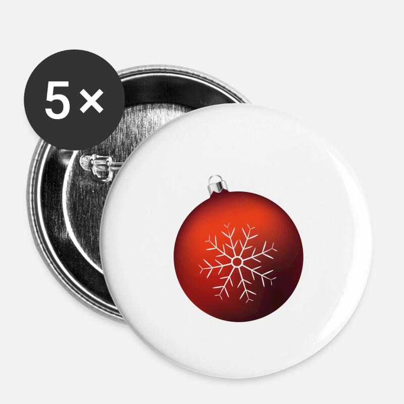 bauble - Buttons small 1''/25 mm (5-pack) - white
