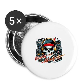 Le temps est un de mère - Lot de 5 petits badges (25 mm) - blanc - Devant